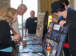 showing their work to some of the employers