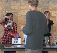 Design students presenting their design pieces