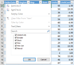 Helpful Microsoft Excel Tips: Tables