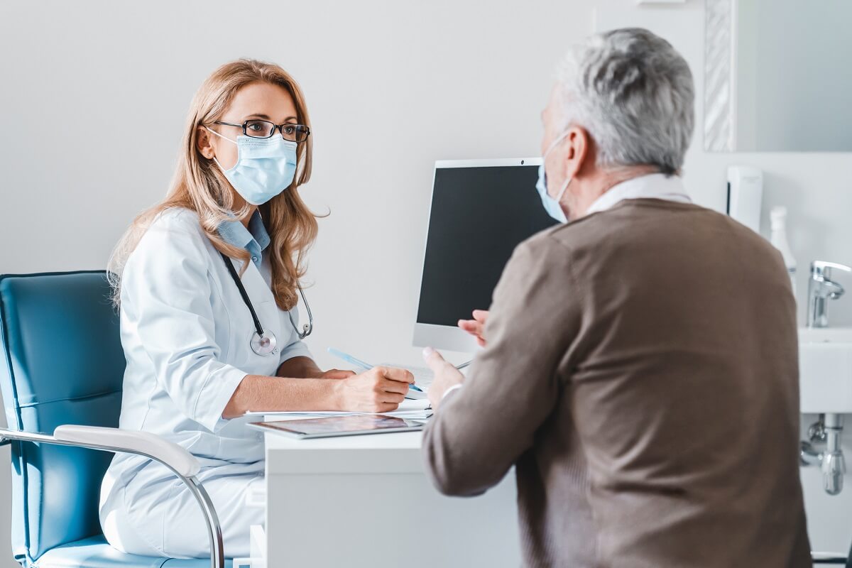 Earn increased autonomy in a new advanced nursing role. Adult Gerontology Nurse Practitioner in Mask Consulting with Adult Patient