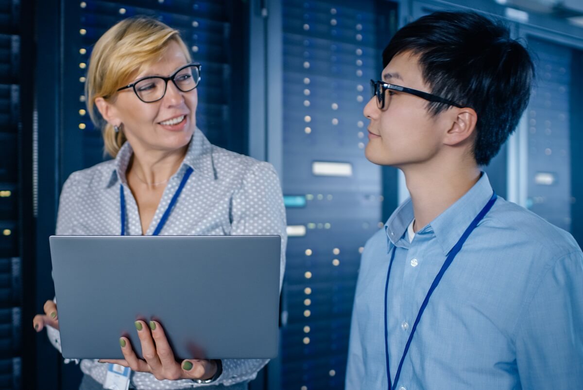 Earning an IT degree can help you qualify for jobs in database administration. Database Administrators in Server Room