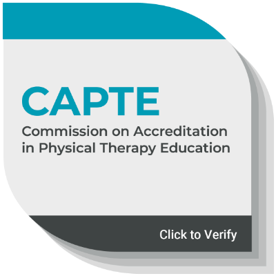 Badge designating Herzing University as a CAPTE accredited program.