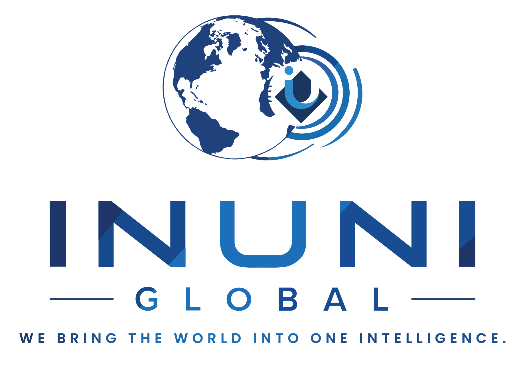 InUni Global logo with a globe graphic and the tagline We bring the world into one intelligence.