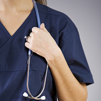 Nurse with stethoscope Nurse with stethoscope