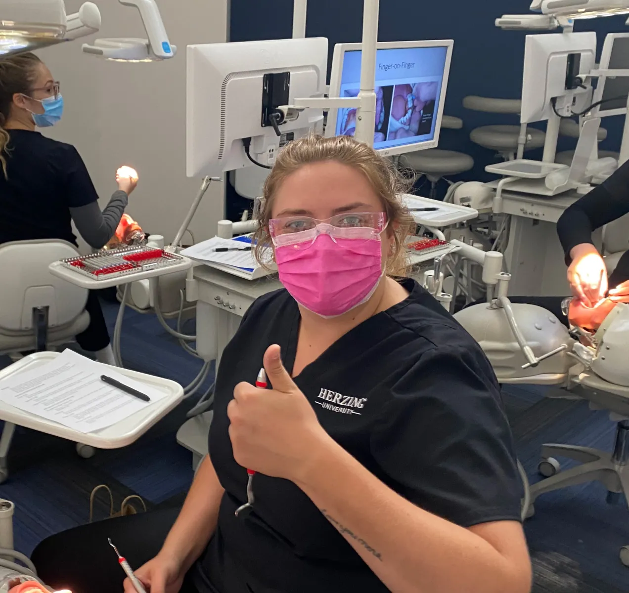 Dental assisting student