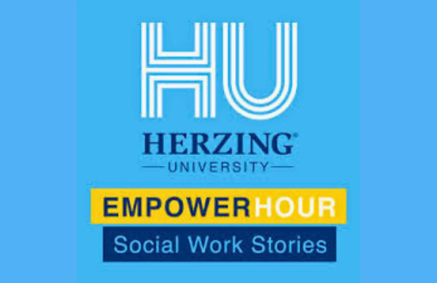 Empower Hour Podcast Logo on a bright blue background