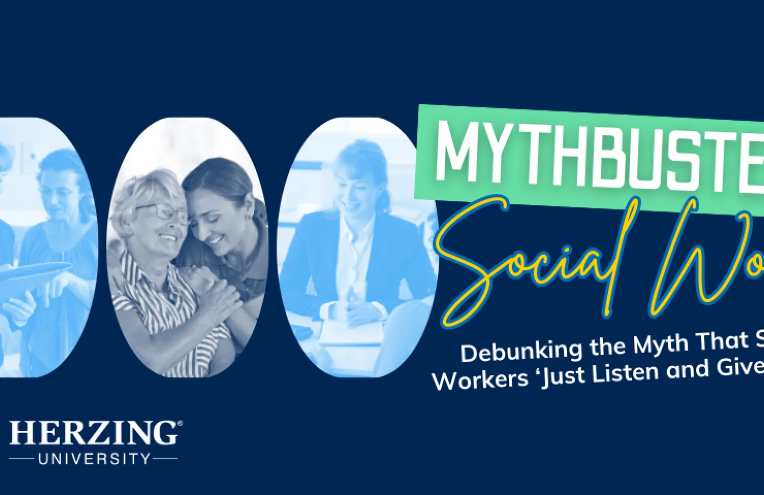 Social Work MythBusters banner. National Social Work Month