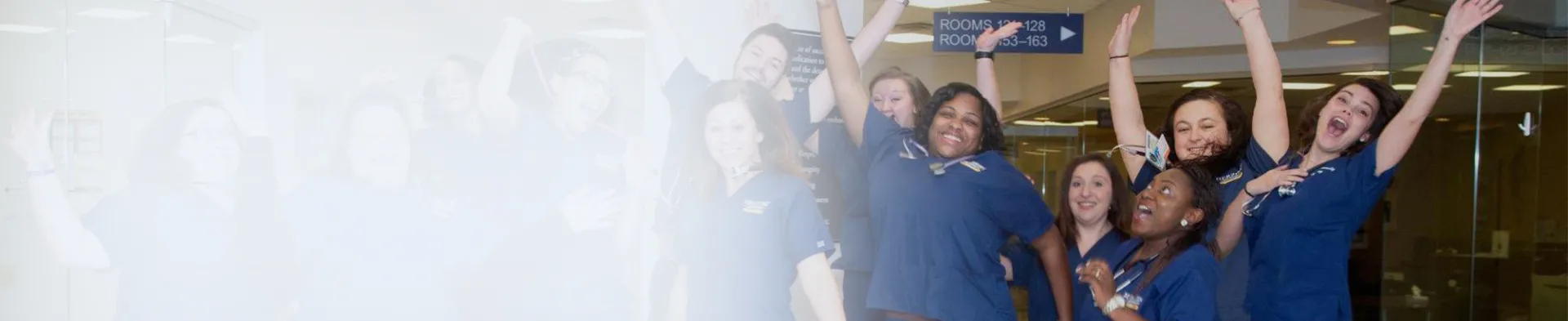 Students Celebrating Certification at Nursing School near Akron, Ohio