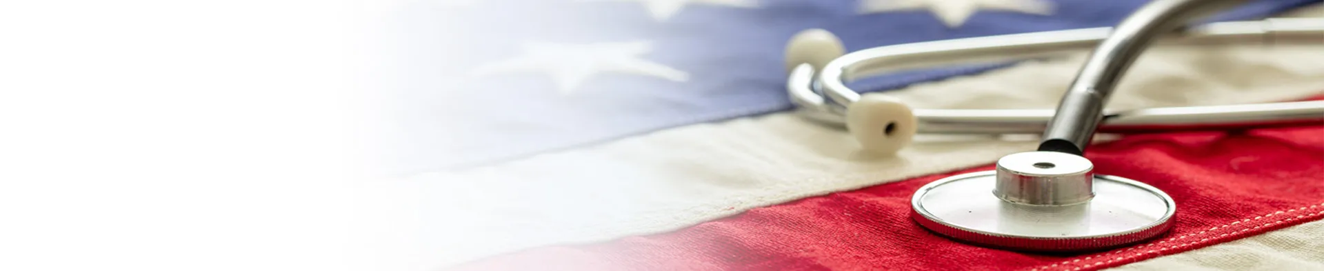 Stethoscope on US Flag in Kenosha Nursing School