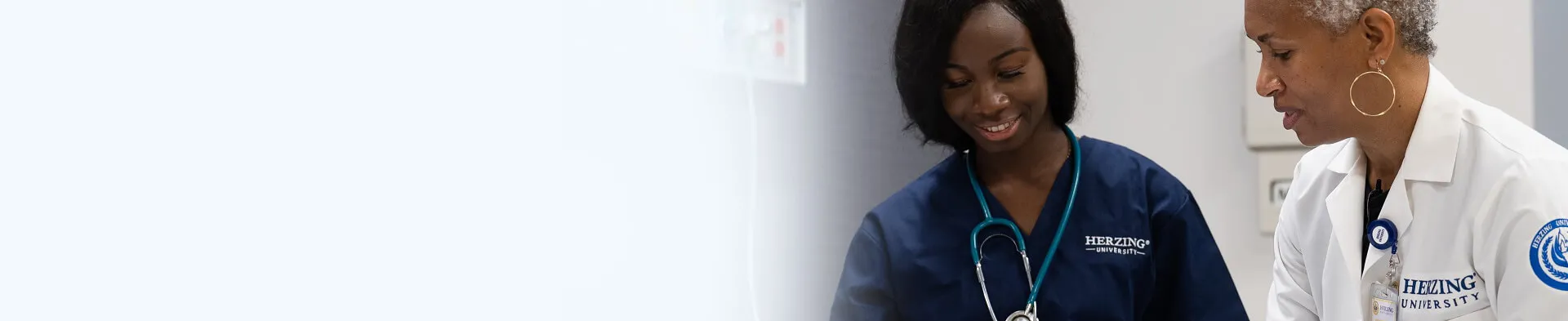 Nashville Practical Nursing Program Student Learning Vital Signs with Nurse Faculty