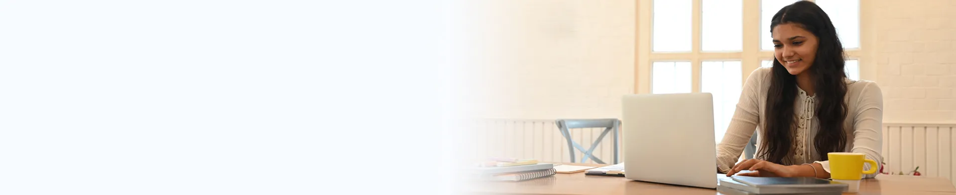 Online Accounting Associate Degree Student Taking Classes on Laptop