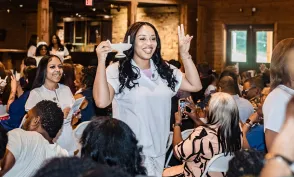 Herzing Nashville nursing graduate smiling during commencement ceremony