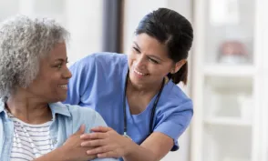 Nurse caring for a patient