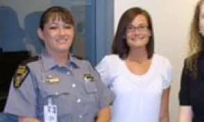 Federal recruiters with Herzing students