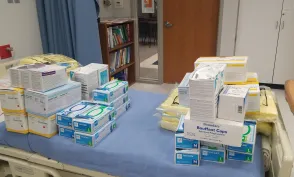 Herzing-Madison donated several boxes of medical gear and supplies, including face masks, gloves, gowns and bouffant caps, to Columbus Community Hospital and Mercyhealth. 