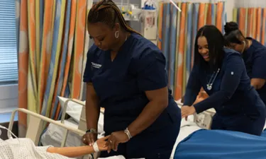 BSN Students Learning in Lab Experience at Nashville Nursing School