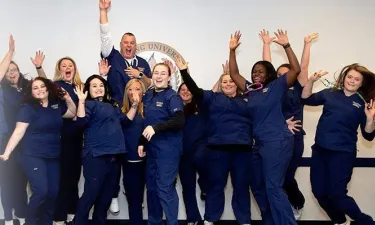 Group of BSN Bridge Program Graduates Celebrating