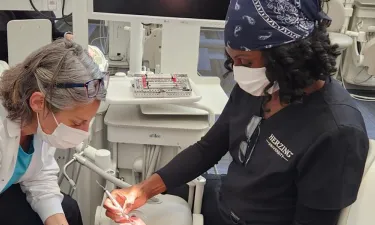 Dental Hygienist in Class with Instructor