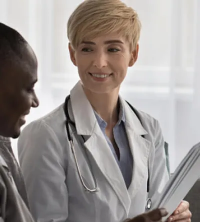 Adult Gerontology Acute Care Nurse Practitioner with Patient