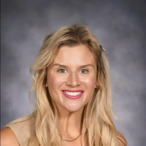 Professional school photograph of a blonde woman