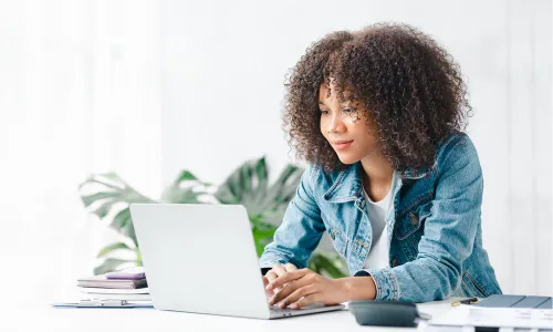 Student applying for financial aid
