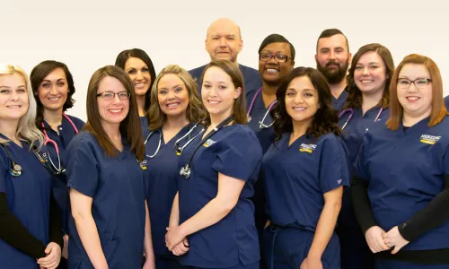 Herzing nursing students gathered for photo
