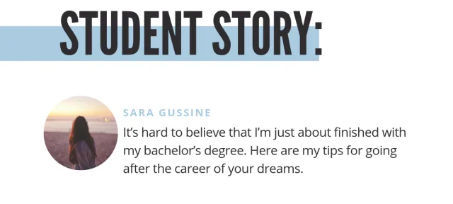 Student Story: Going After the Career of My Dreams