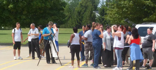 No Glasses Needed: Herzing-Toledo’s Eclipse Viewing Draws Crowd, Media