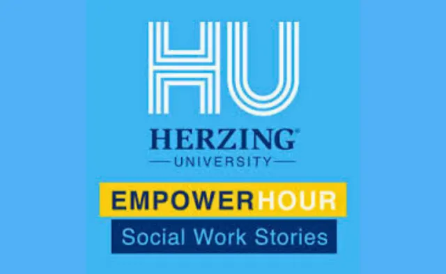Empower Hour Podcast Logo on a bright blue background