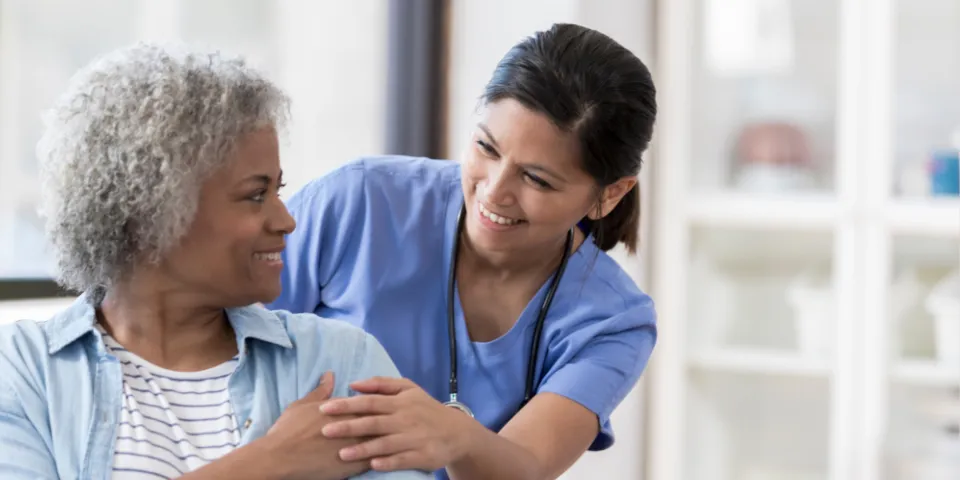 Nurse caring for a patient