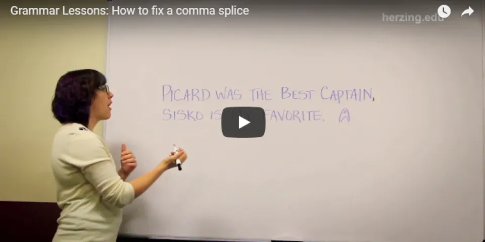 Grammar Lesson: Comma Splices