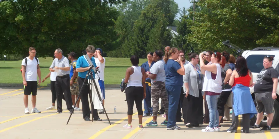 No Glasses Needed: Herzing-Toledo’s Eclipse Viewing Draws Crowd, Media