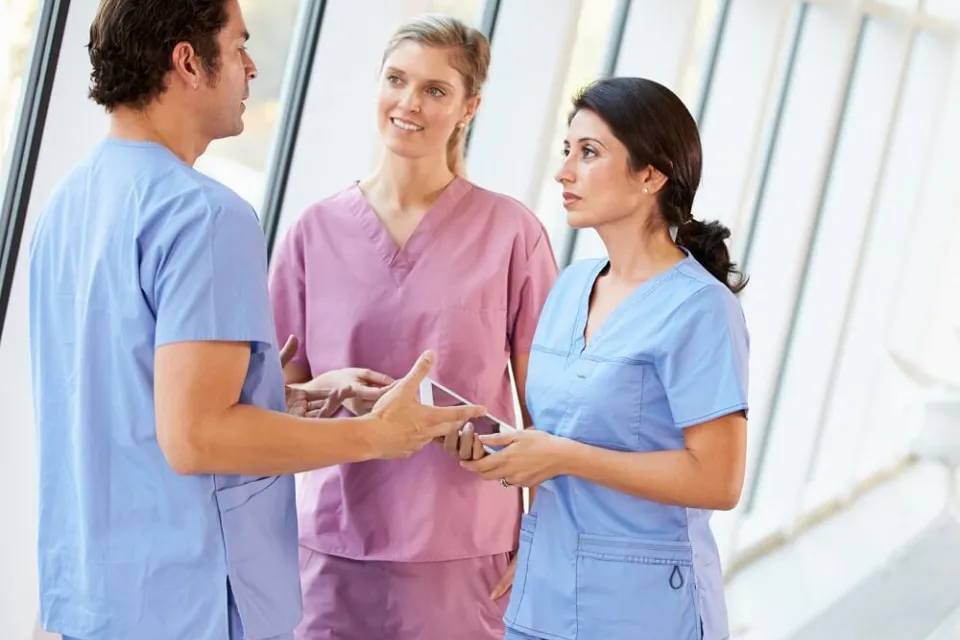 Team of Registered Nurses Discussing Patient Options