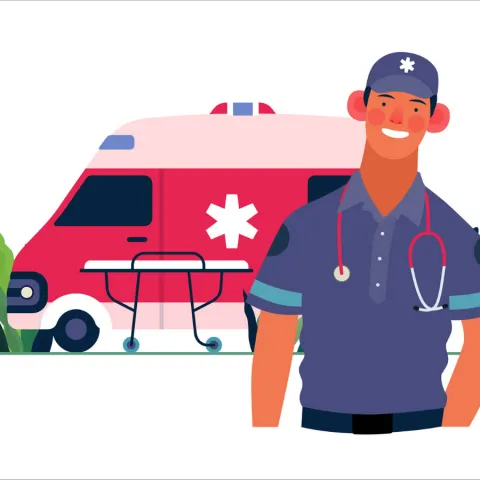 Paramedic and an EMT